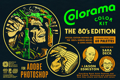 Colorama Color Kit - 80's Edition (Photoshop) branding design download elements free free download graphic design illustration template texture