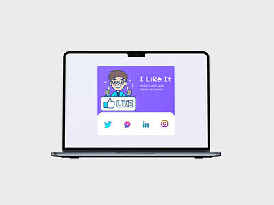 DailyUI #010 - Social Share Page 3d dailyui design graphic design illustration share share page social share typography ui ux vector webpage