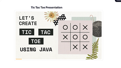Tic Tac Toe Presentation aesthetic design presentation tic tac toe