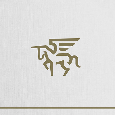 Pegasus Logomark branding graphic design icon illustration logo