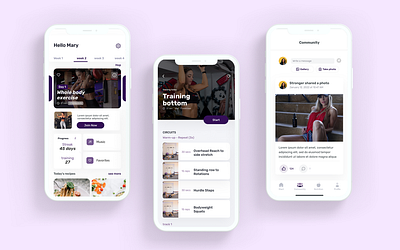 Fitness White Label App app design community design fitness fitnessapp mobile app ui ui ux ui ux design ux ui uxuidesign workout workoutapp