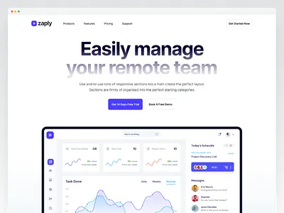 Zaply - Framer SaaS & Startup Template design hero area hero section homepage interface landing page product design saas saas homepage saas website software startup ui ui design ui kit website website design