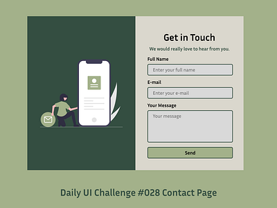 Daily UI Contact Page #028 contact contactus dailyui ui uidesign uiux ux uxdesign