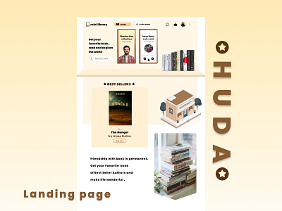 Daily Ui #3 Book store Landing Page app branding clean color creative dailyui design illustration logo ui