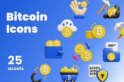 3D Bitcoin Tiny icons 3d 3d icon bitcoin blockchain crypto cryptocurrency icon icongraphy icons