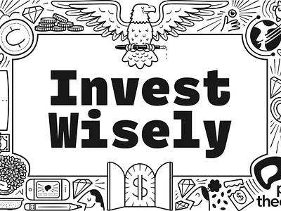 Invest Wisely Banner Design banner bonsai design eagle graphic illustration investor promotion swag