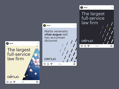 Dénuo. Branding for law firm brand identity brand system branding graphic design instagramm