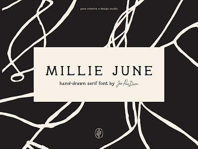 Introducing Millie June: A Hand-Drawn Serif Font design font graphic design hand drawn font hand drawn serif font hand lettered serif typeface typography vector