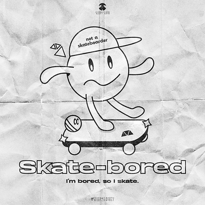 Skate-bored design graphic design illustration