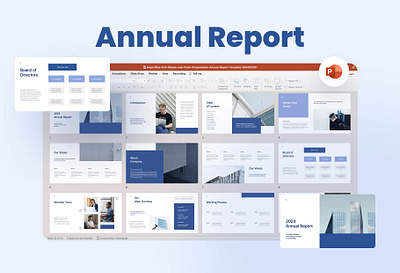 Royal Blue Ceil Simple and Clean Presentation Annual Report annual report business google slides keynote marketing pitch deck powerpoint powerpoint template presentation template slides