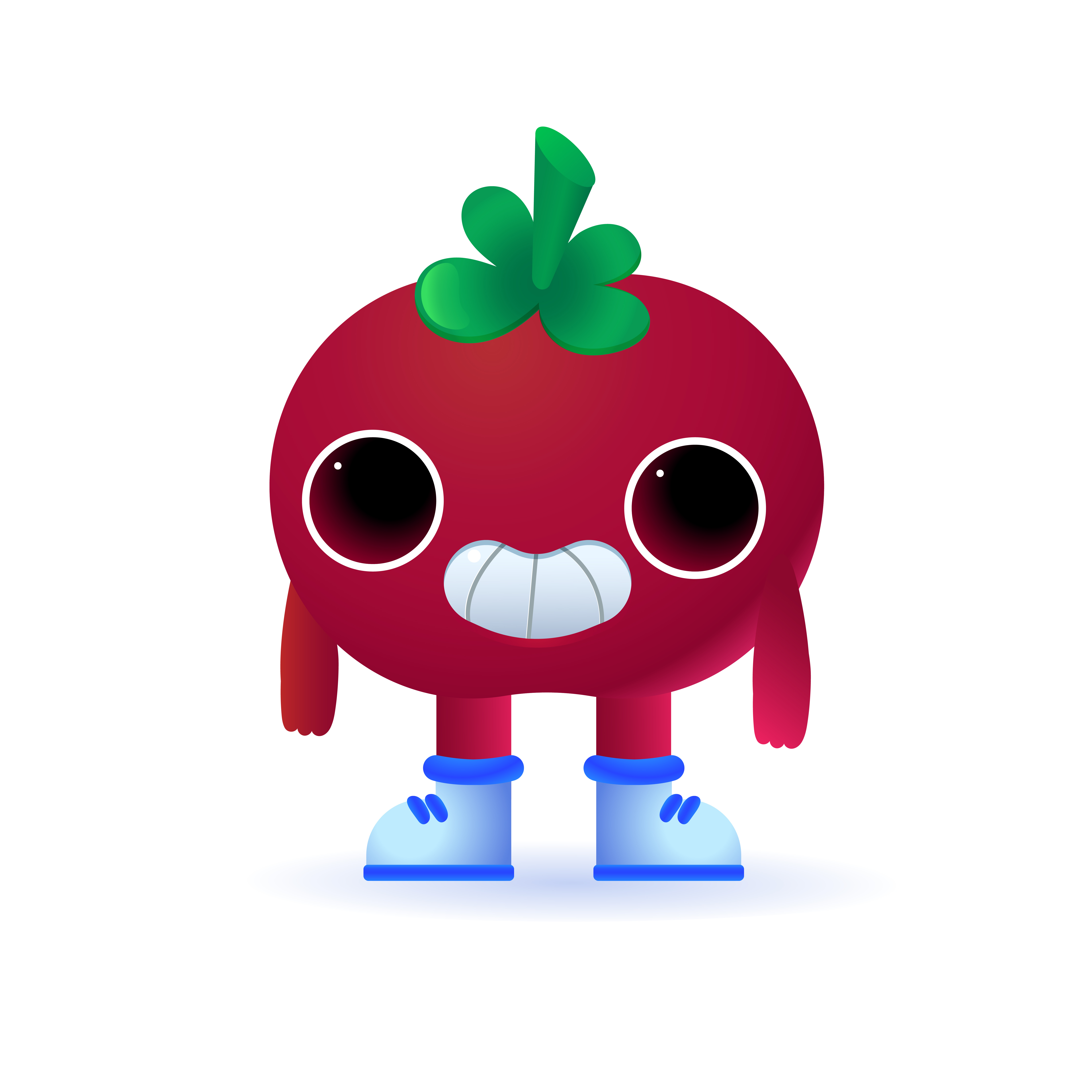 cute tomato cartoon character game graphic design illustration red tomato vegetable