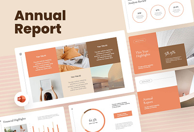 Orange Brown Professional and Clean Presentation Annual Report annual report business charts design google slides keynote pitch deck powerpoint powerpoint template presentation template slides
