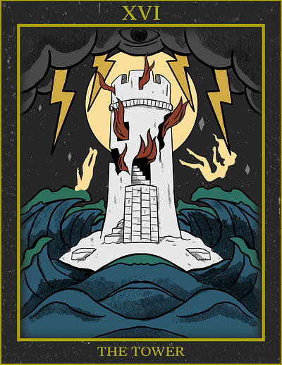 The Tower graphic design illustration