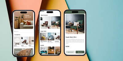 Furniture Store App app graphic design uiux