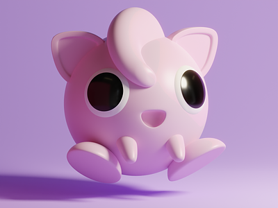 Jigglypuff 3d blender cute illustration pokemon