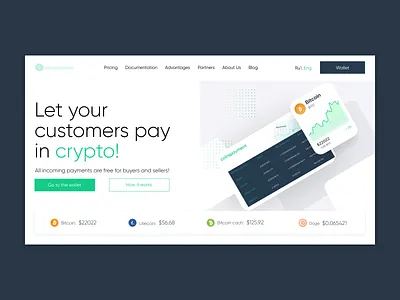 Coinspayment design ui ux web website