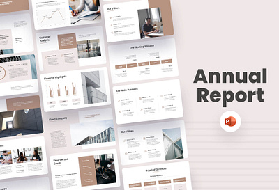 Brown Mocha Simple and Professional Presentation Annual Report annual report business charts marketing pitch deck powerpoint ppt presentation template slides slides template