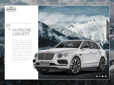 Bugatti Car Landing Page build2.0 design ui watchmegrow