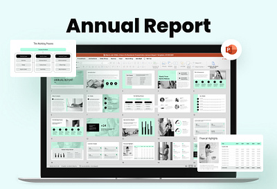 Black and White Green Professional Presentation Annual Report annual report charts google slides keynote pitch deck powerpoint powerpoint template presentation template slide template slides template