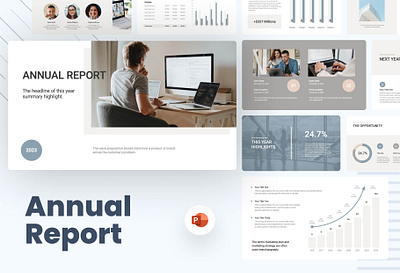 Beau Blue Bone Minimal and Clean Presentation Annual Report annual report annual report template business charts pitch deck powerpoint powerpoint template presentation template slides template