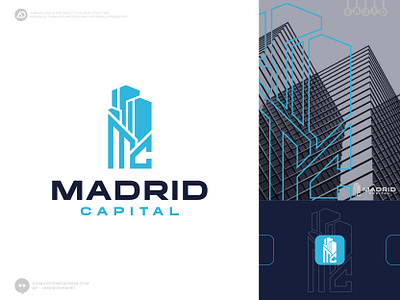Madrid Capital Logo, Real Estate Logo, MC Real Estate Logo branding corporate creative logo mc abstract logo mc letter logo mc logo mc logo mark mc modern logo mc real estate logo real estate logo