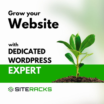 Grow your website with siteracks.com banner branding canva design facebook graphic design template