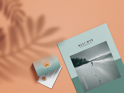 Alli Nye Branding beach branding logo sunset wave