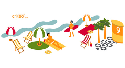 Copacabana Beach Vibes beach copacabana illustration illustrator rio de janeiro vector