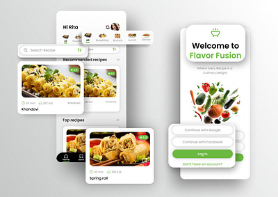 Recipe app ui design figma recipe app ui ui designer uiux