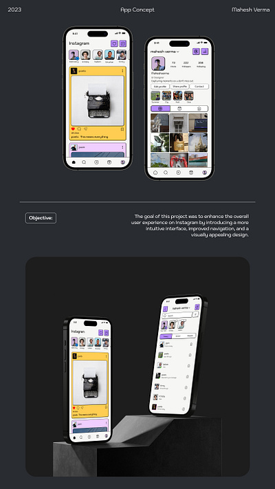 Redesigned Instagram UI Concept by Mahesh Verma on Dribbble