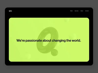 Agency Site 3d abstract agency animation brand branding clean concept design flat graphic design landing page minimal motion graphics ui ux visual design web web design website