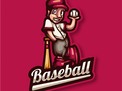Baseball Mascot Logo Design baseball branding character design graphic design illustration logo mascot vector