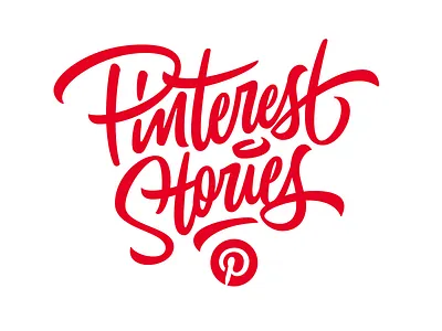 Pinterest Stories adobe branding custom lettering design graphic design hand lettering illustrator lettering logo logotype pinterest social media stories storytelling type typography word mark