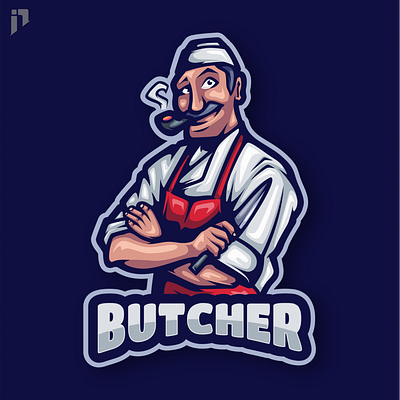 Butcher Mascot Logo Design branding butcher character design food graphic design illustration logo mascot restourant vector