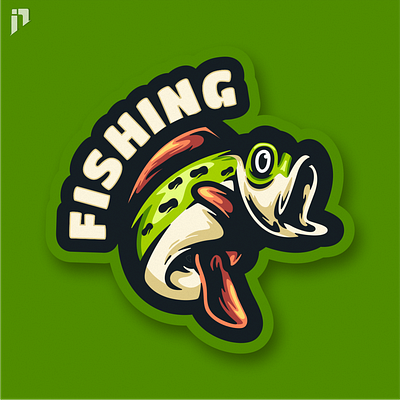 Fishing Mascot Logo Design branding character design fish fishing graphic design illustration logo mascot vector water