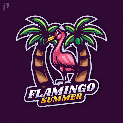 Flamingo Mascot Logo Design branding character design flamingo graphic design illustration logo mascot summer vector