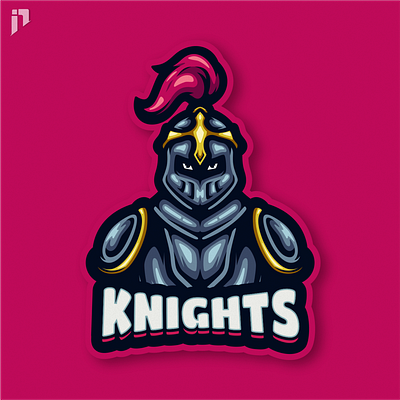 Knights Mascot Logo Design armor branding character design graphic design illustration knight logo vector war