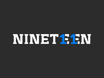 11 Nineteen branding identity logo numbers typography