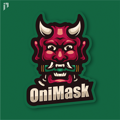 Oni Mask Mascot Logo Design branding character design graphic design illustration logo mascot mask oni vector warrior