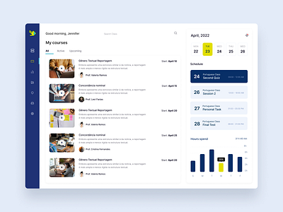 E-learning Course Enrollment Dashboard - Edukanet dashobard e learning hearing impaired uxui