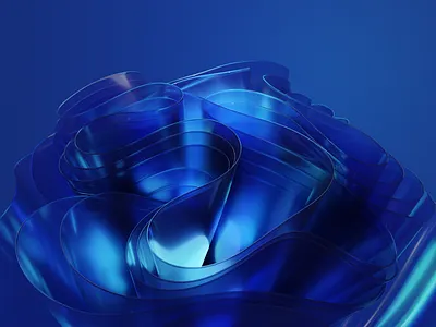 Abstract glass illustration 3d 3d illustration abstraction blue fluent fluent design glass illustration wallpaper