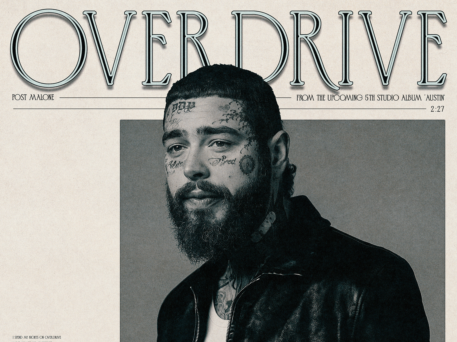 Post Malone - Overdrive (Concept Cover Art) by Bandicoot Design on Dribbble