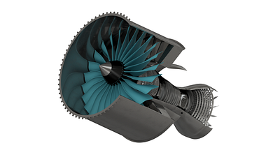 Turbofan Engine - Turbine 3d 3d design autodesk design engine fan inventor rendering turbofan