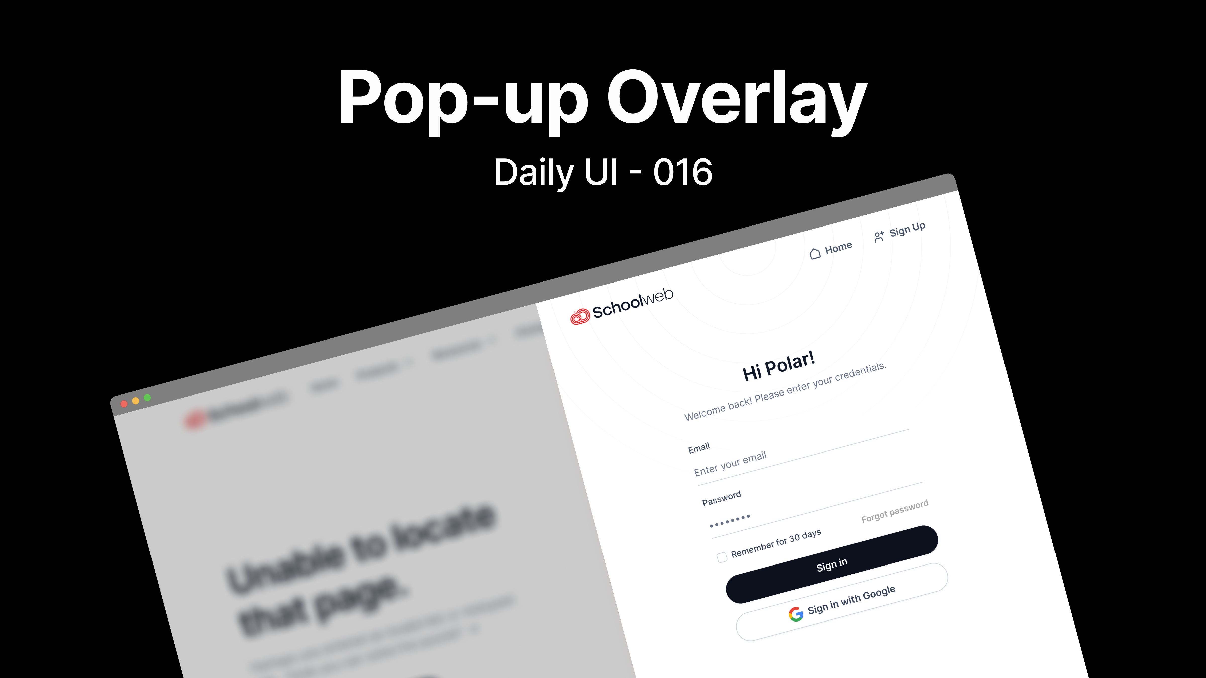 Submission for Daily UI challenge (016) Pop-up Overlay clarance daily ui design overlay pop up pop up overlay popup ui