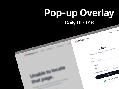 Submission for Daily UI challenge (016) Pop-up Overlay clarance daily ui design overlay pop up pop up overlay popup ui