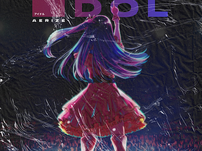 アイドル /IDOL (metal cover) - YOASOBI feat. aerize (ALBUM COVER) anime anime girl design graphic design