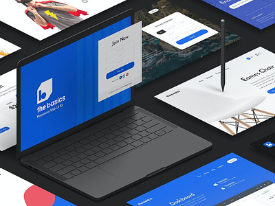The Basics Web UI Kit app application home page homepage interface ios landing landing page landingpage mobile mobile app ui uidesign user user experience ux uxdesign web webdesign website