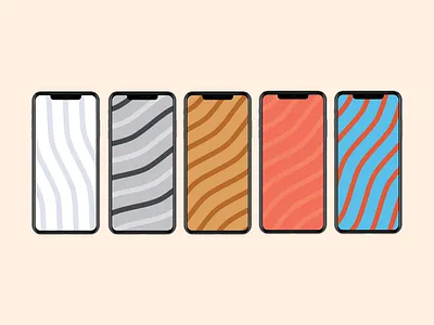 Waves Wallpaper Set design graphic design illustration iphone pattern wallpaper