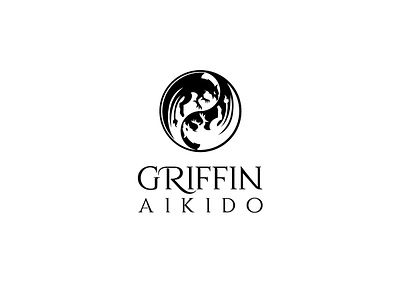 Griffin yin yang logo branding design graphic design illustration illustrator logo typography vector