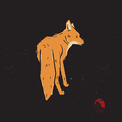 Fox digitalart engraving fox illustration illustrator linocut retro texture vector
